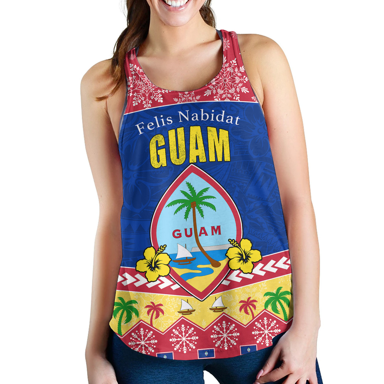 Guam Women Tank Felis Nabidat Polynesian Style