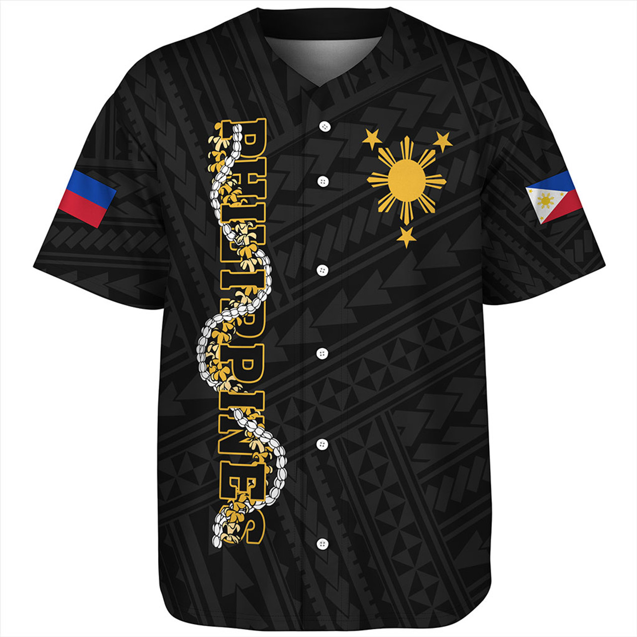 Philippines Filipinos Baseball Shirt Floral Puakenikeni Lei