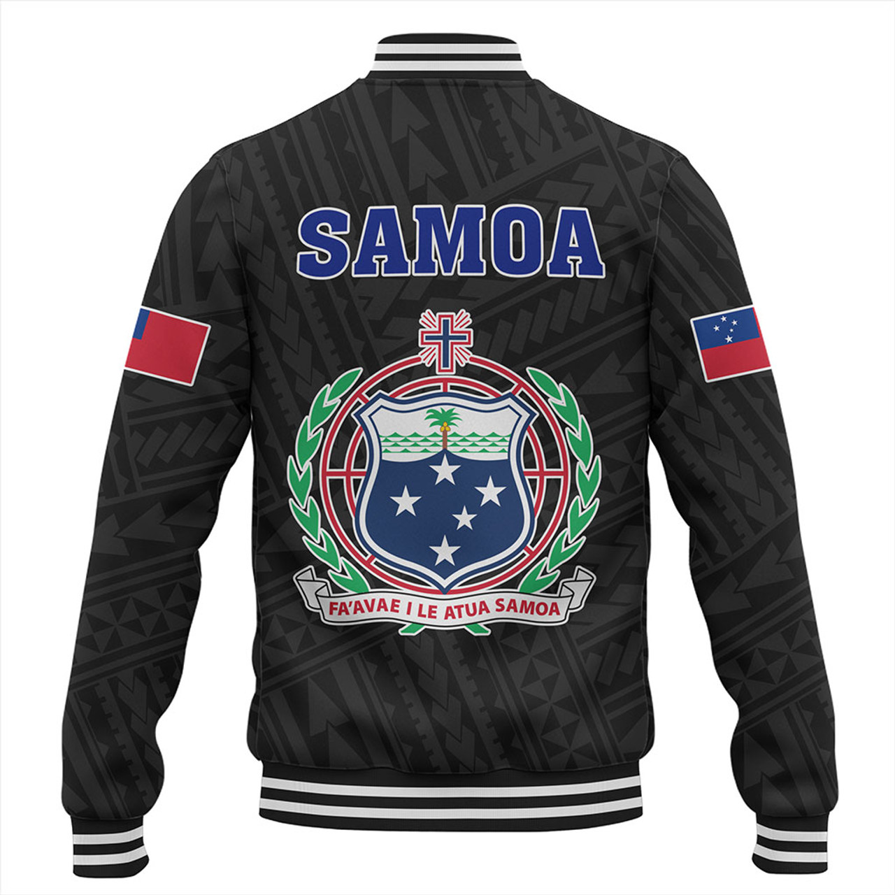 Samoa Baseball Jacket Floral Ulafala Lei