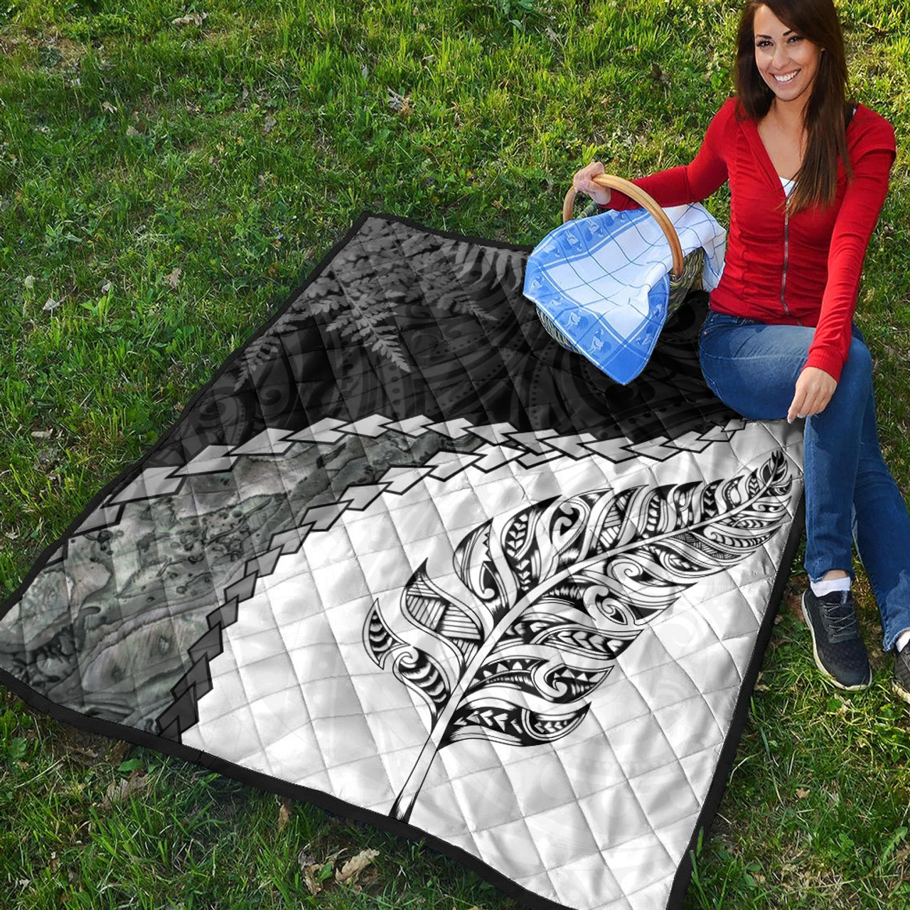 New Zealand Premium Quilt Silver Fern Maori Pattern