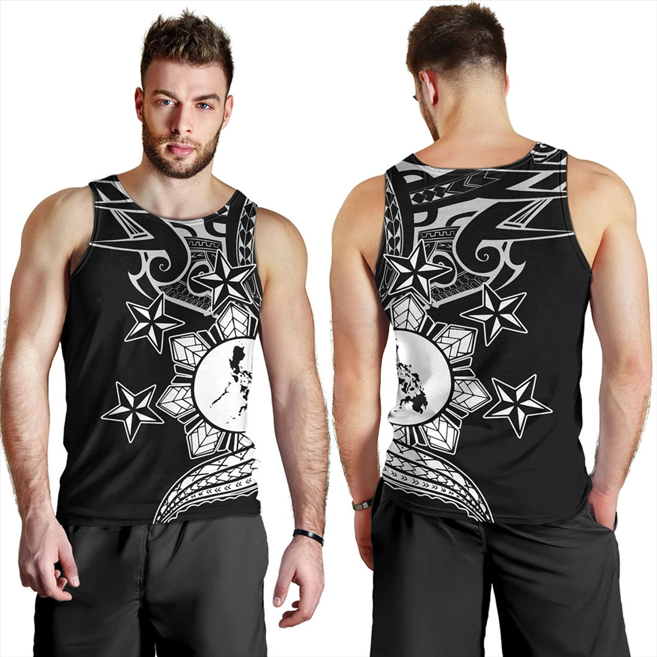 Philippines Filipinos Tank Top Traditional Tribal Tattoo Style