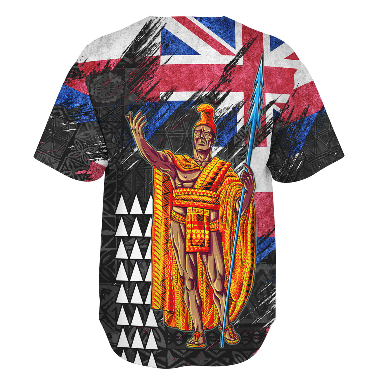 Hawaii Baseball Shirt  Hawaii King Grunge Style Color Flag Style