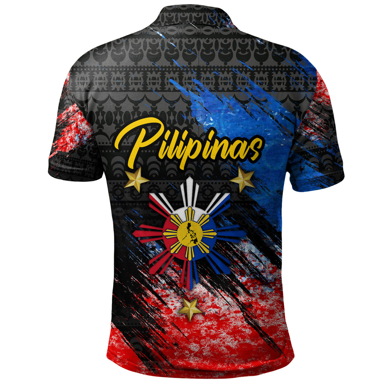 Philippines Filipinos Polo Shirt Pilipinas Sun Grunge Style