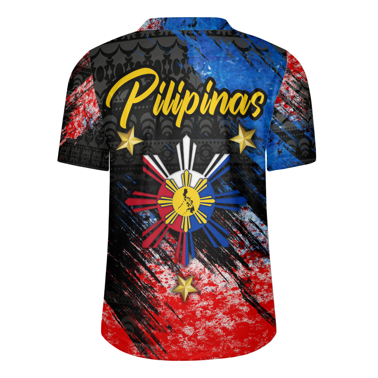 Philippines Filipinos Rugby Jersey Pilipinas Sun Grunge Style