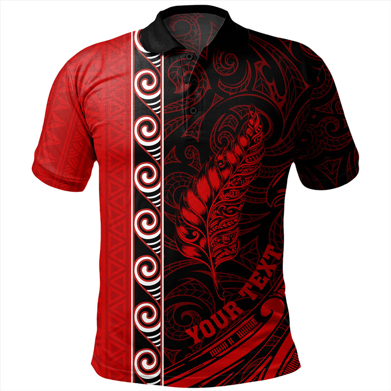 New Zealand Polo Shirt Custom Maori Silver Fern