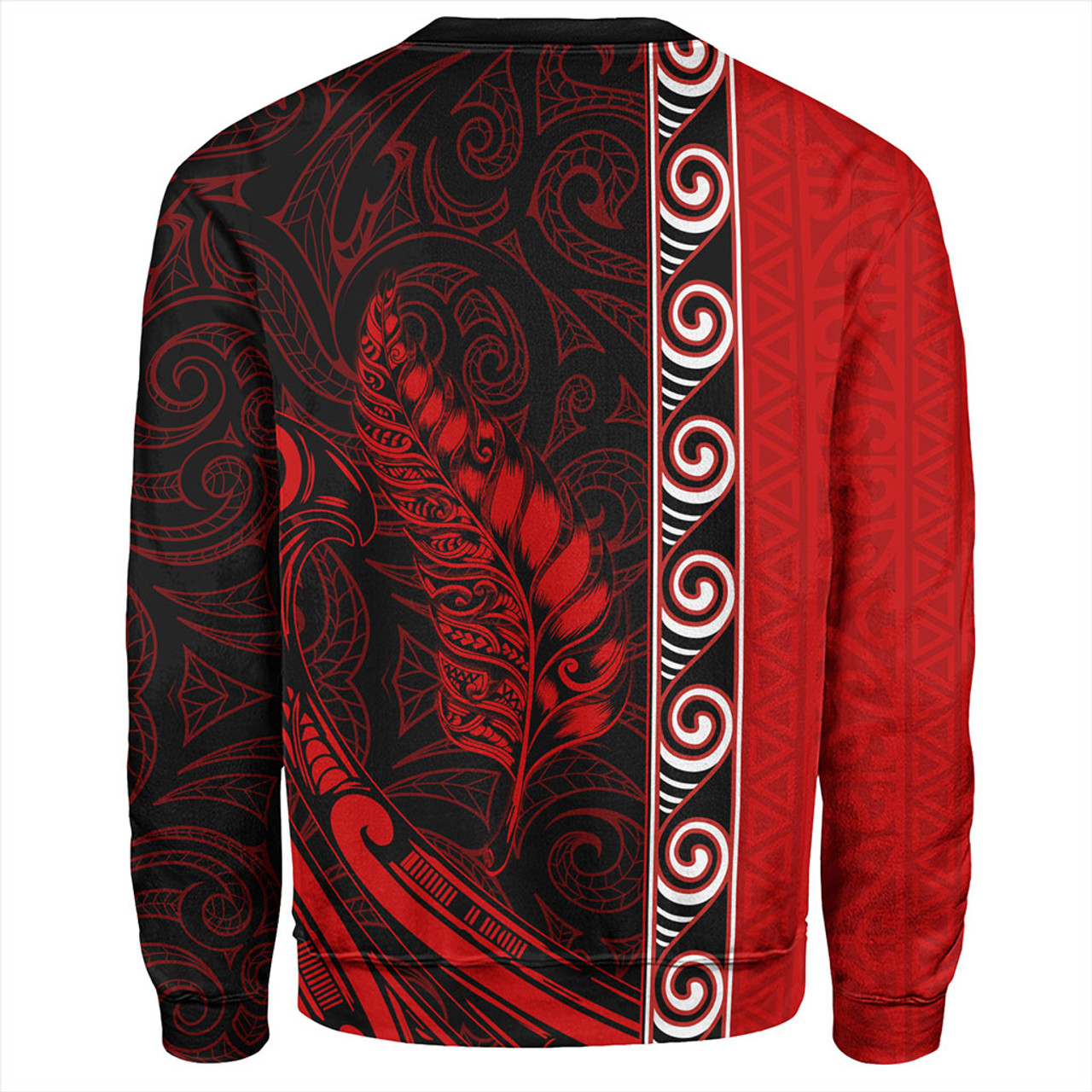 New Zealand Sweatshirt Custom Maori Silver Fern