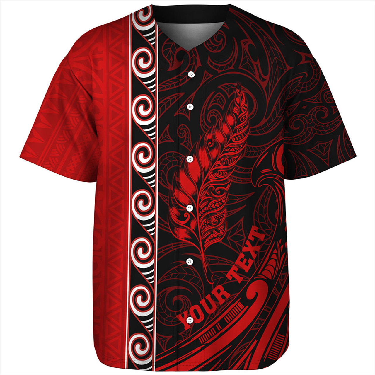 New Zealand Baseball Shirt Custom Maori Silver Fern