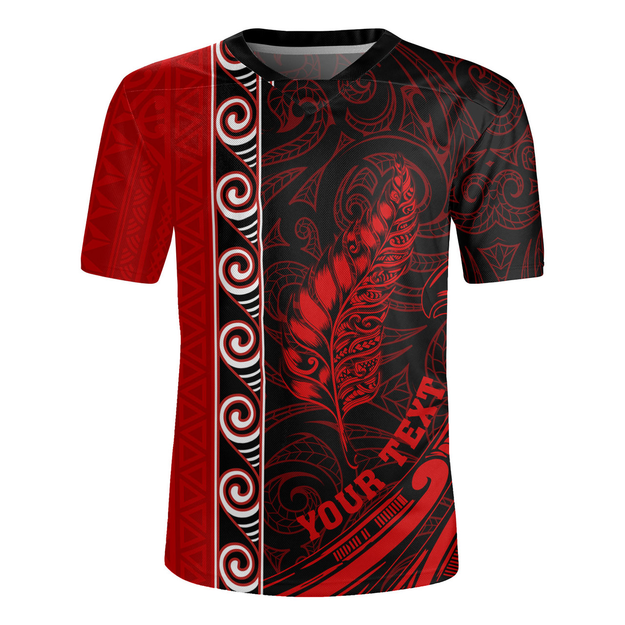 New Zealand Rugby Jersey Custom Maori Silver Fern