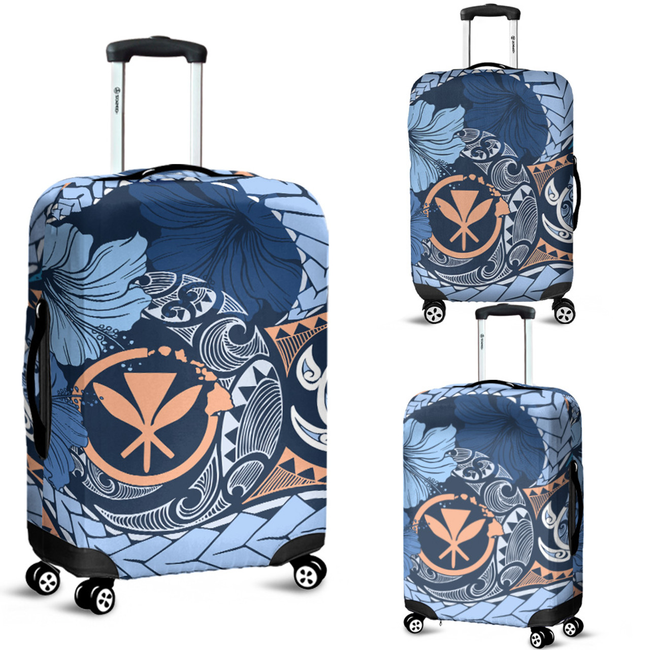 Hawaii Luggage Cover Kanaka Maoli Tribal Pattern