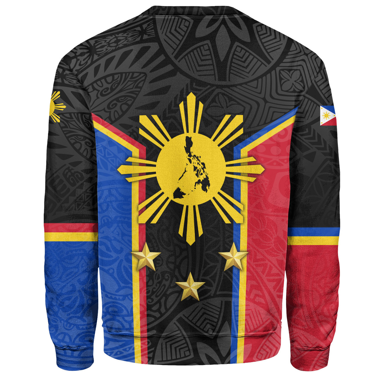 Philippines Filipinos Sweatshirt Philippines Sun Tribal Pattern Style