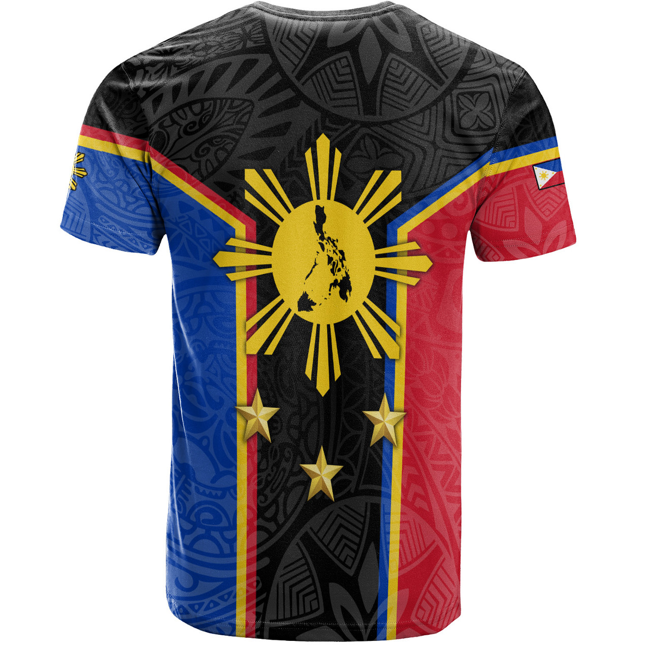 Philippines Filipinos T-Shirt Philippines Sun Tribal Pattern Style