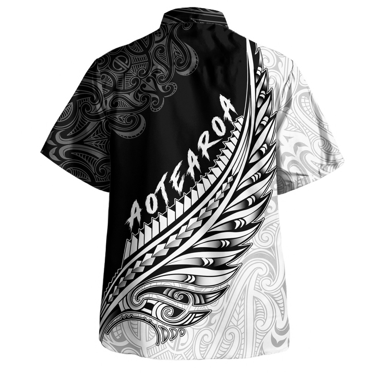 New Zealand Hawaiian Shirt Maori Silver Fern Rugby Vibe