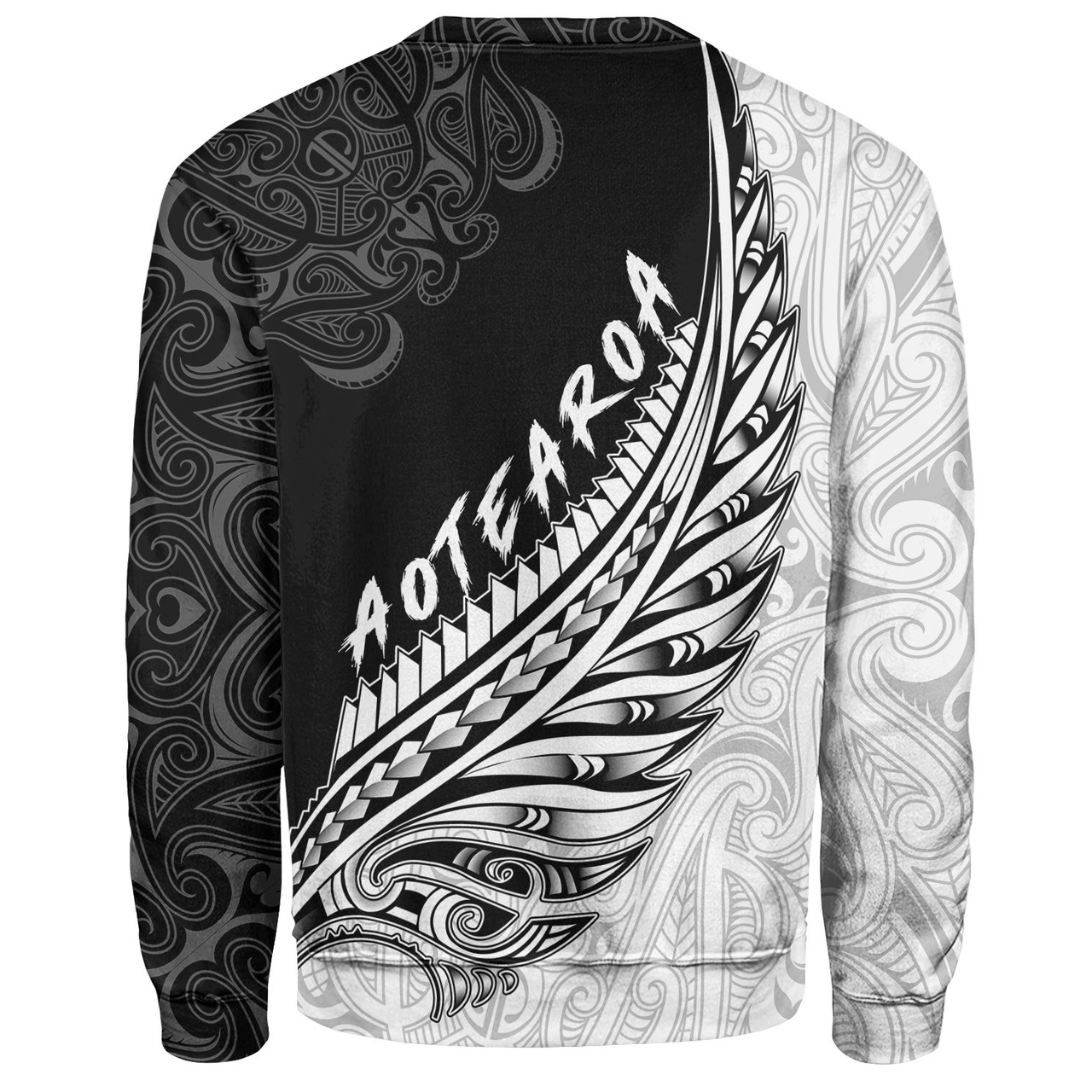 New Zealand Sweatshirt Maori Silver Fern Rugby Vibe