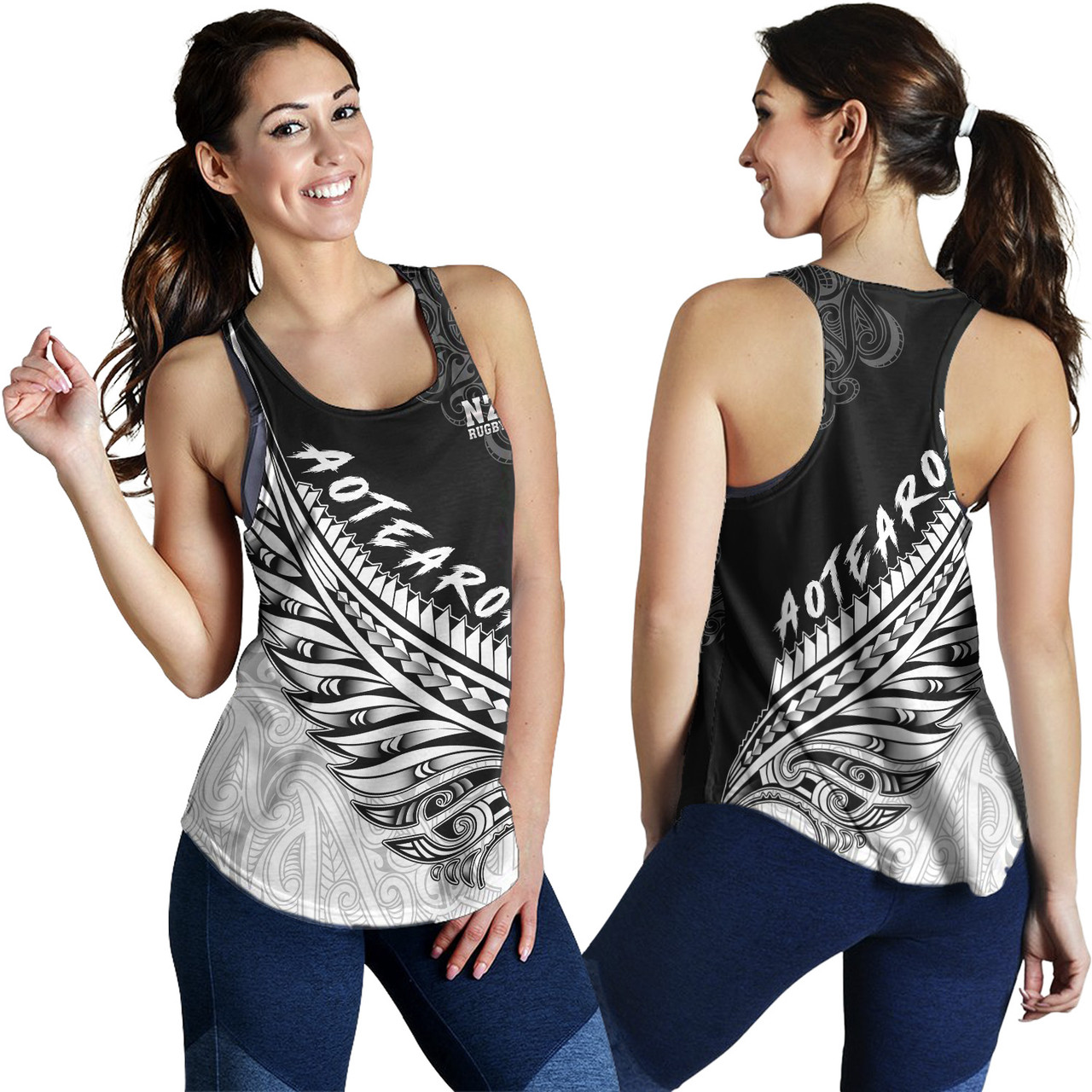 New Zealand Women Tank Maori Silver Fern Rugby Vibe