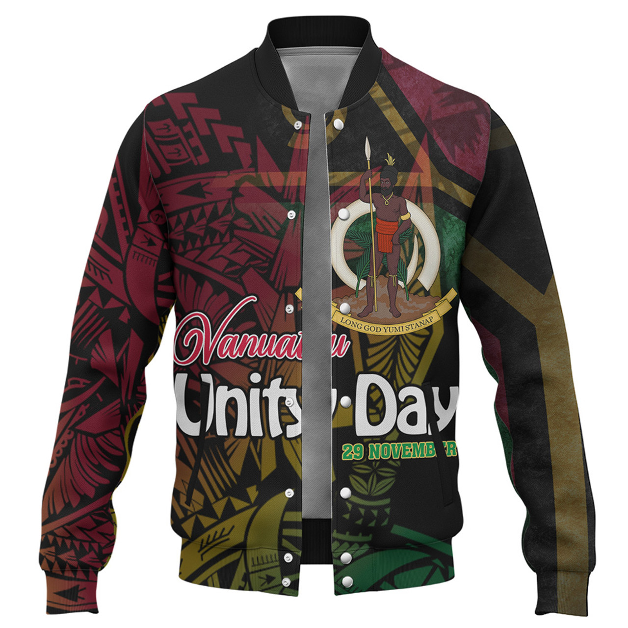 Vanuatu Baseball Jacket Vanuatu Unity Day