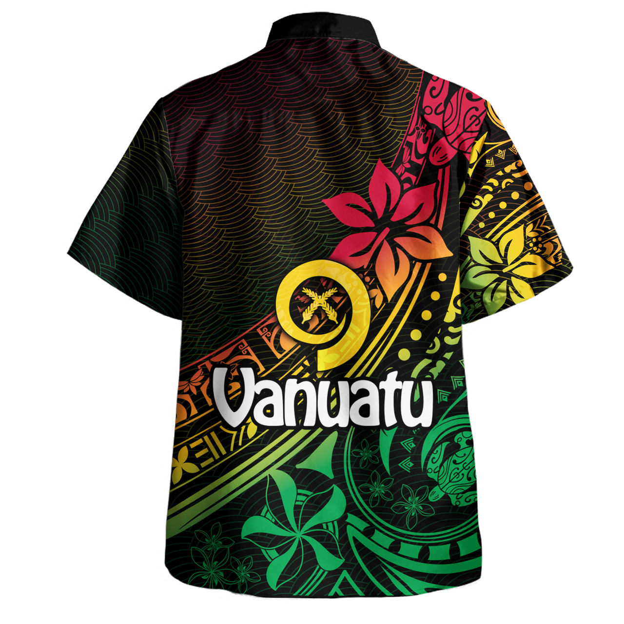 Vanuatu Hawaiian Shirt  Long God Yumi Stanap Flag Color Tribal Patterns Style