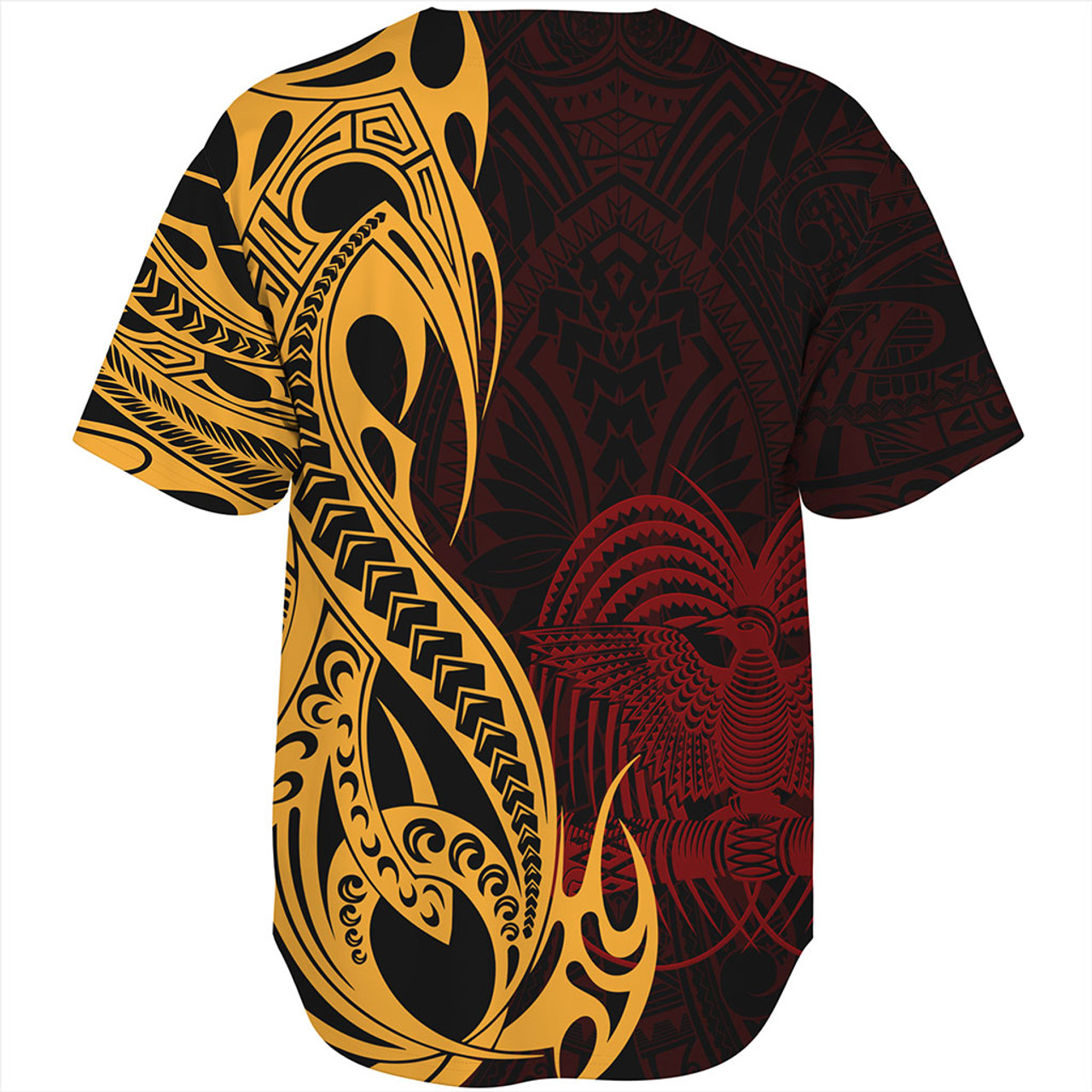 Papua New Guinea Baseball Shirt PNG Tribal Tattoo Symbols