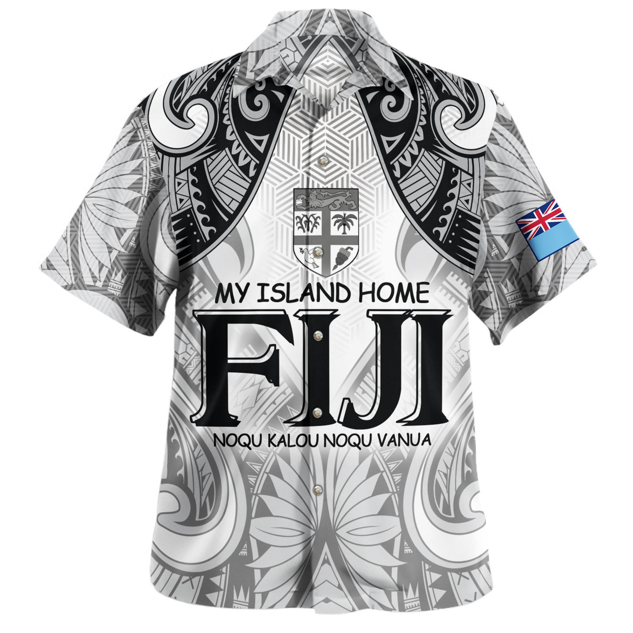 Fiji Hawaiian Shirt Fiji My Island Home Tribal Patterns