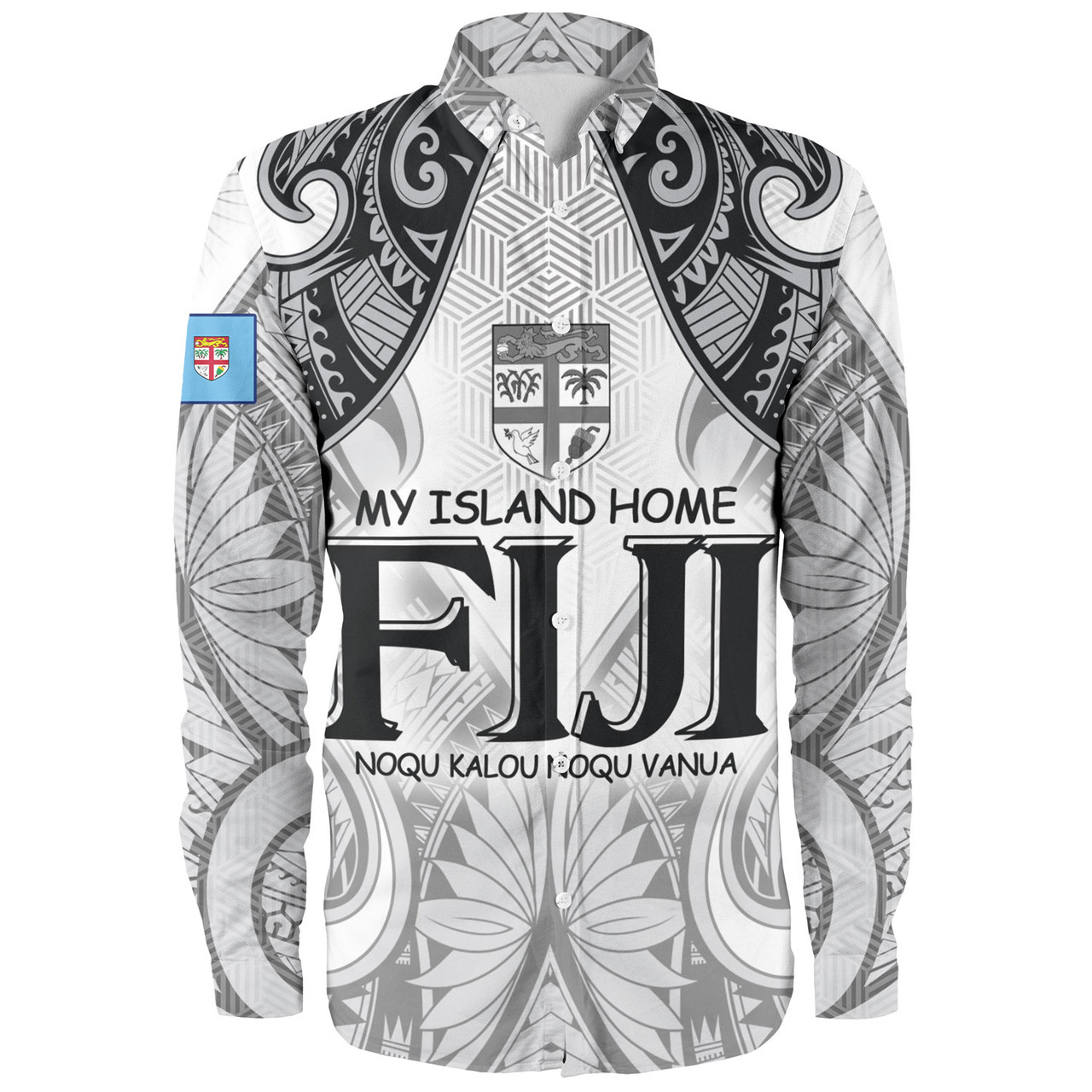 Fiji Long Sleeve Shirt Fiji My Island Home Tribal Patterns
