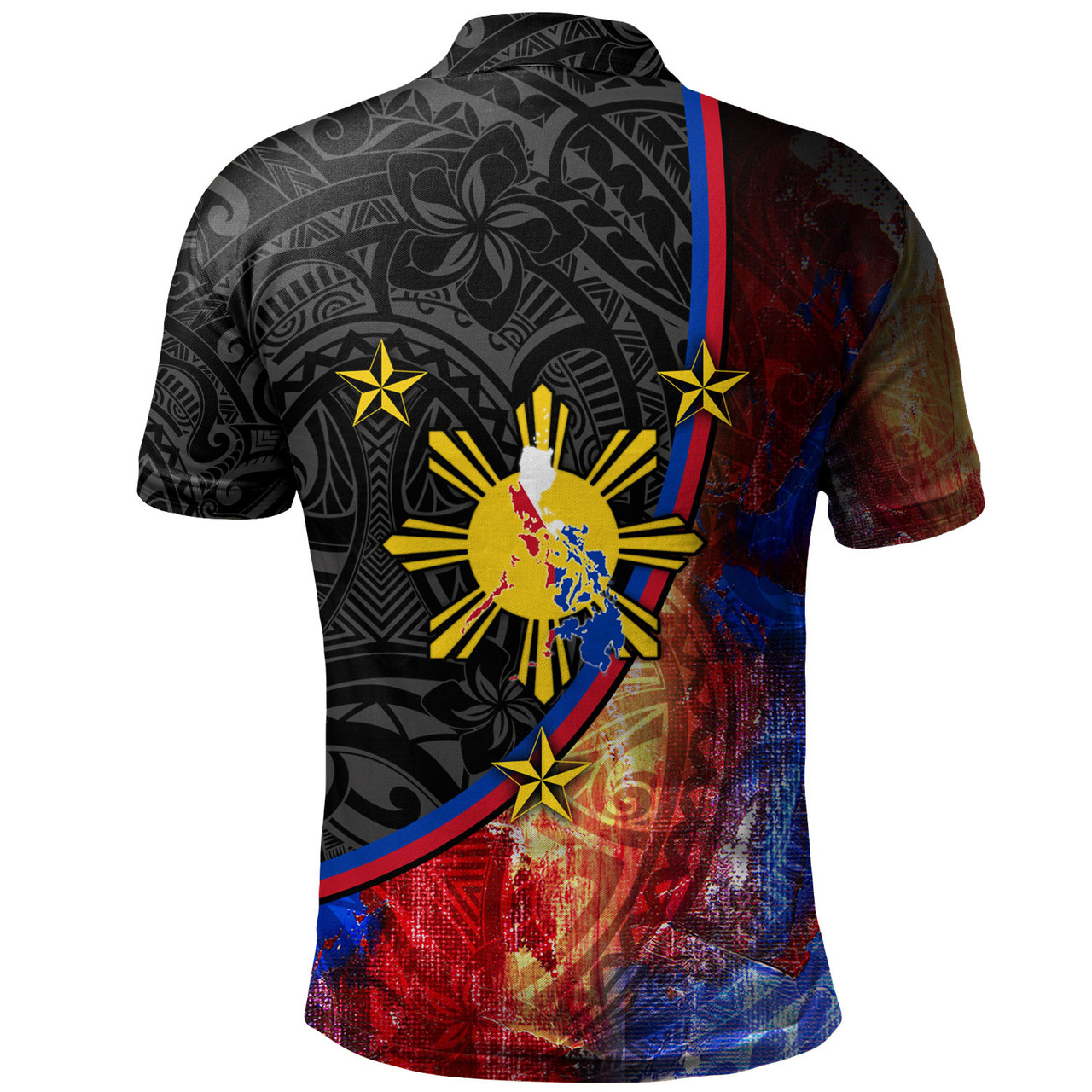 Philippines Filipinos Polo Shirt Filipinos Sun Grunge Background Style