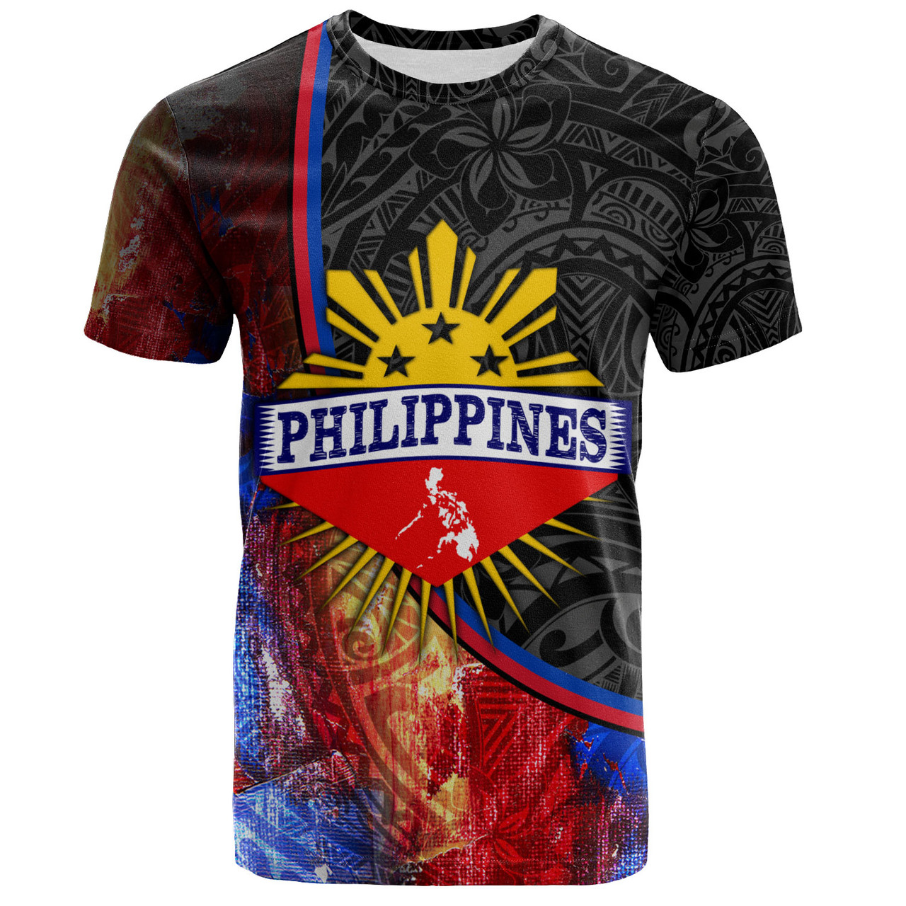 Philippines Filipinos T-Shirt Filipinos Sun Grunge Background Style