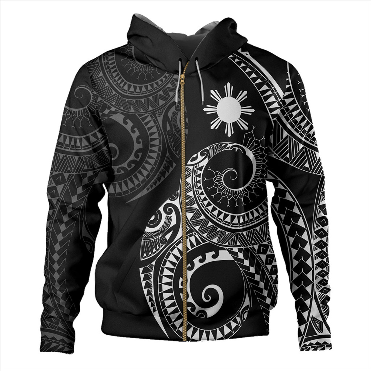 Philippines Filipinos Hoodie Sun Tribal Tattoo Design