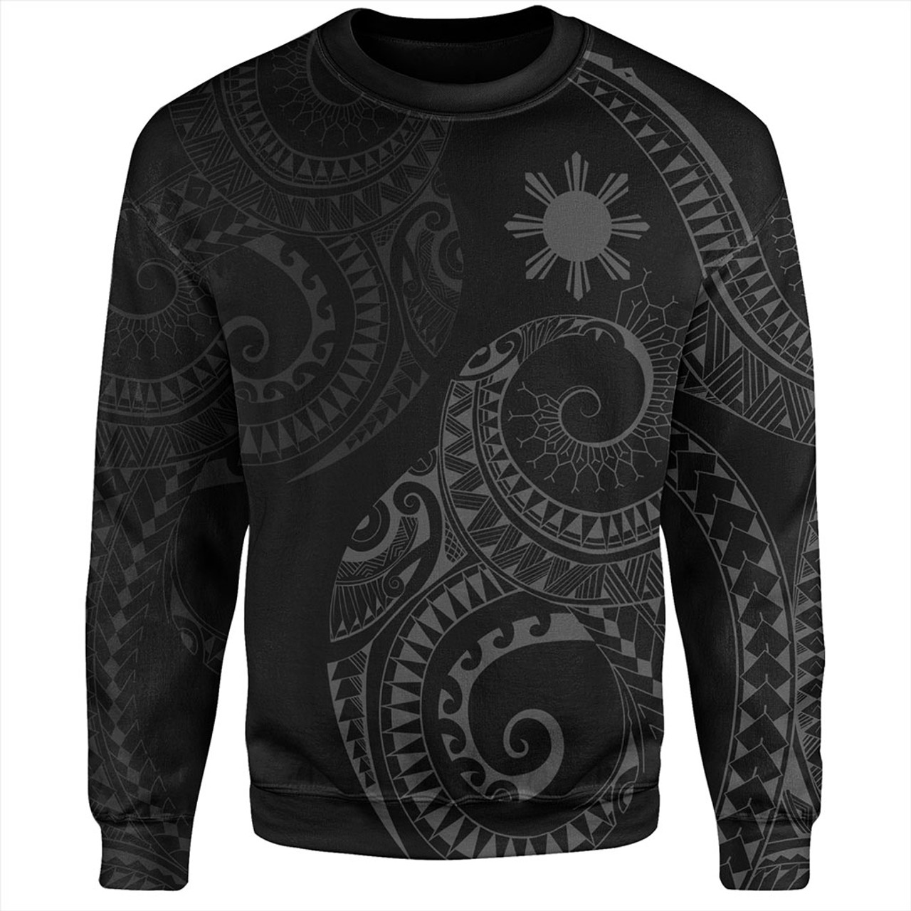 Philippines Filipinos Sweatshirt Sun Tribal Tattoo Design