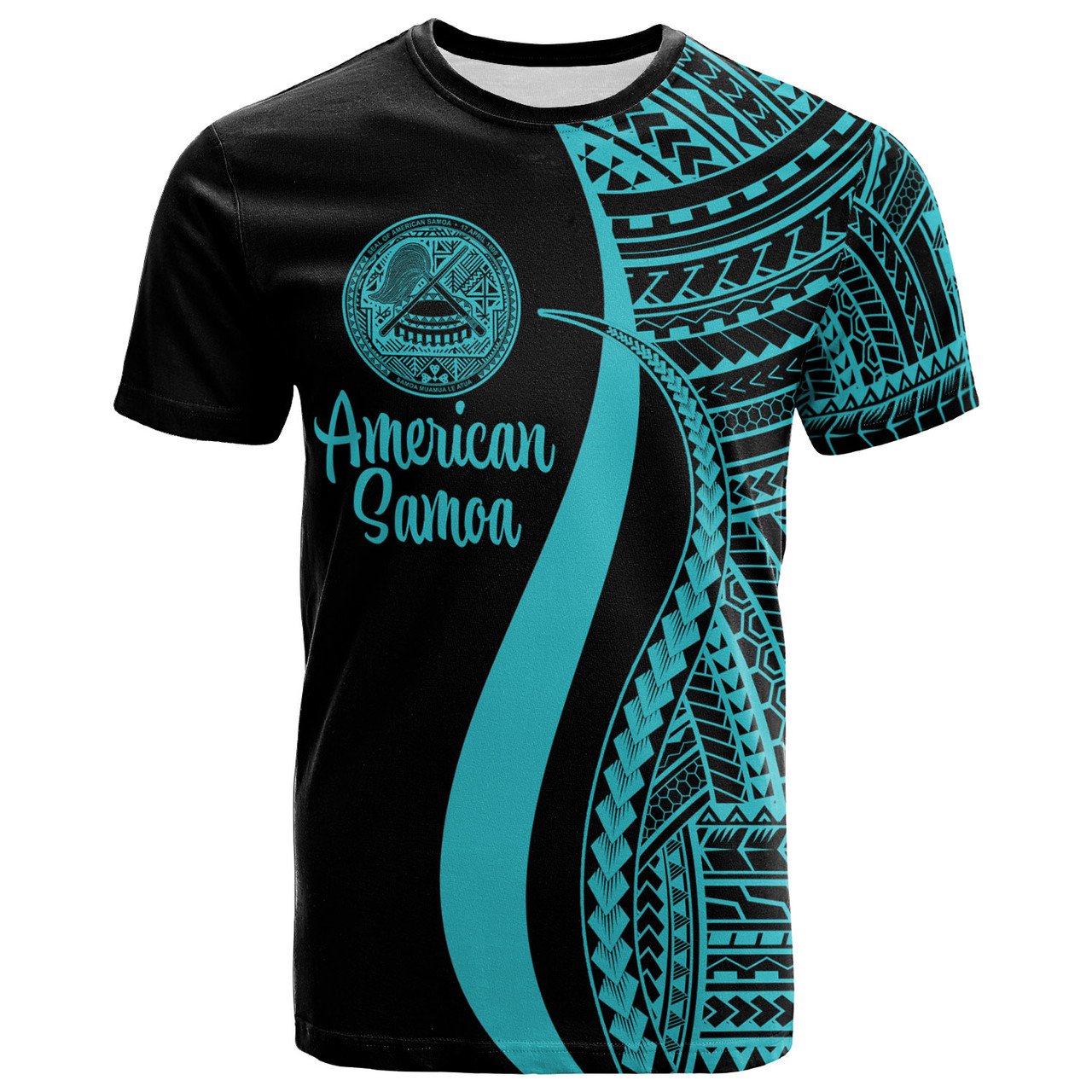 American Samoa T-Shirt - Polynesian Tentacle Tribal Pattern