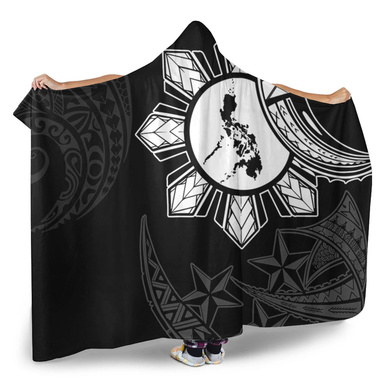 Philippines Filipinos Hooded Blanket Tribal Sun In My Heart