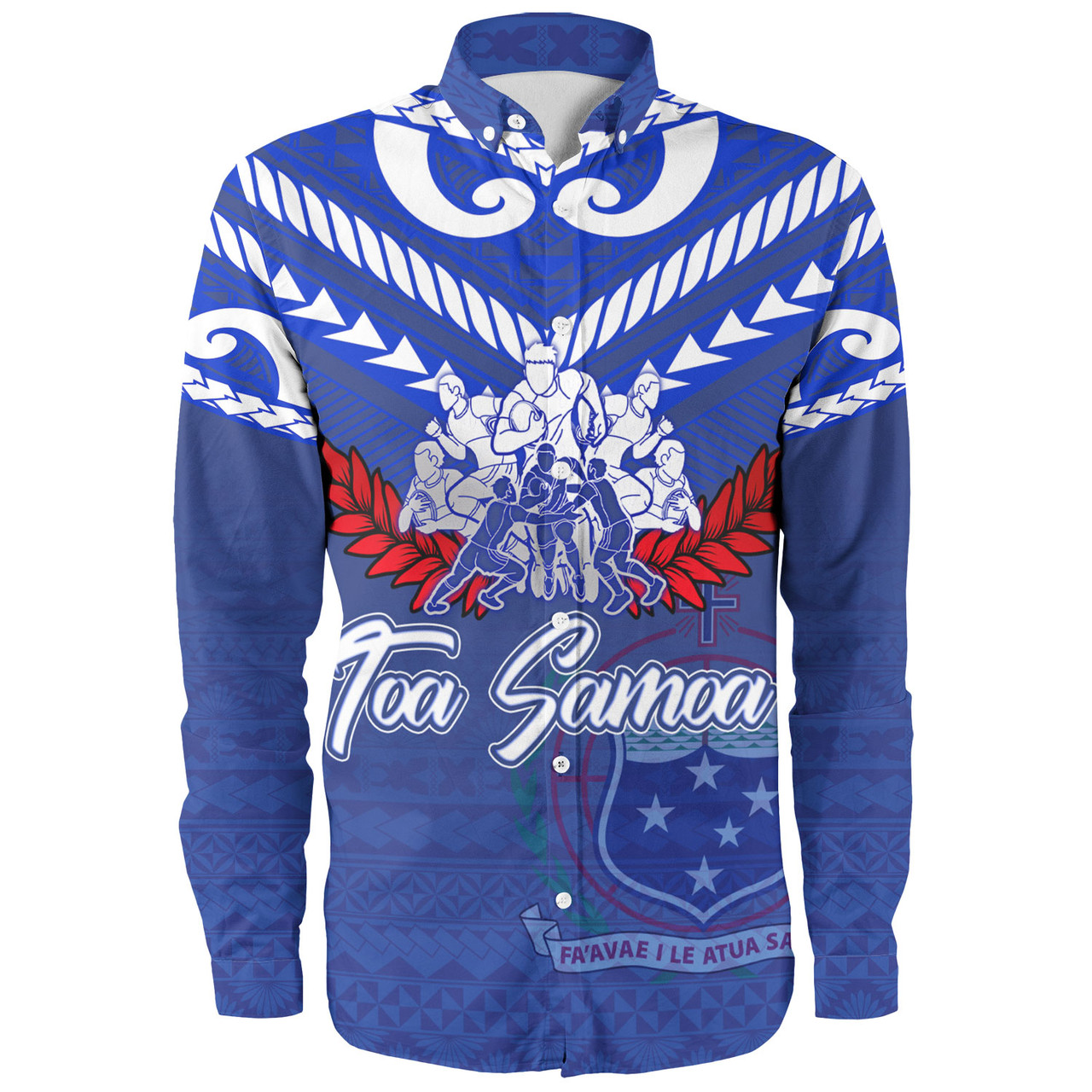 Samoa Long Sleeve Shirt Toa Samoa Tribal Pattern