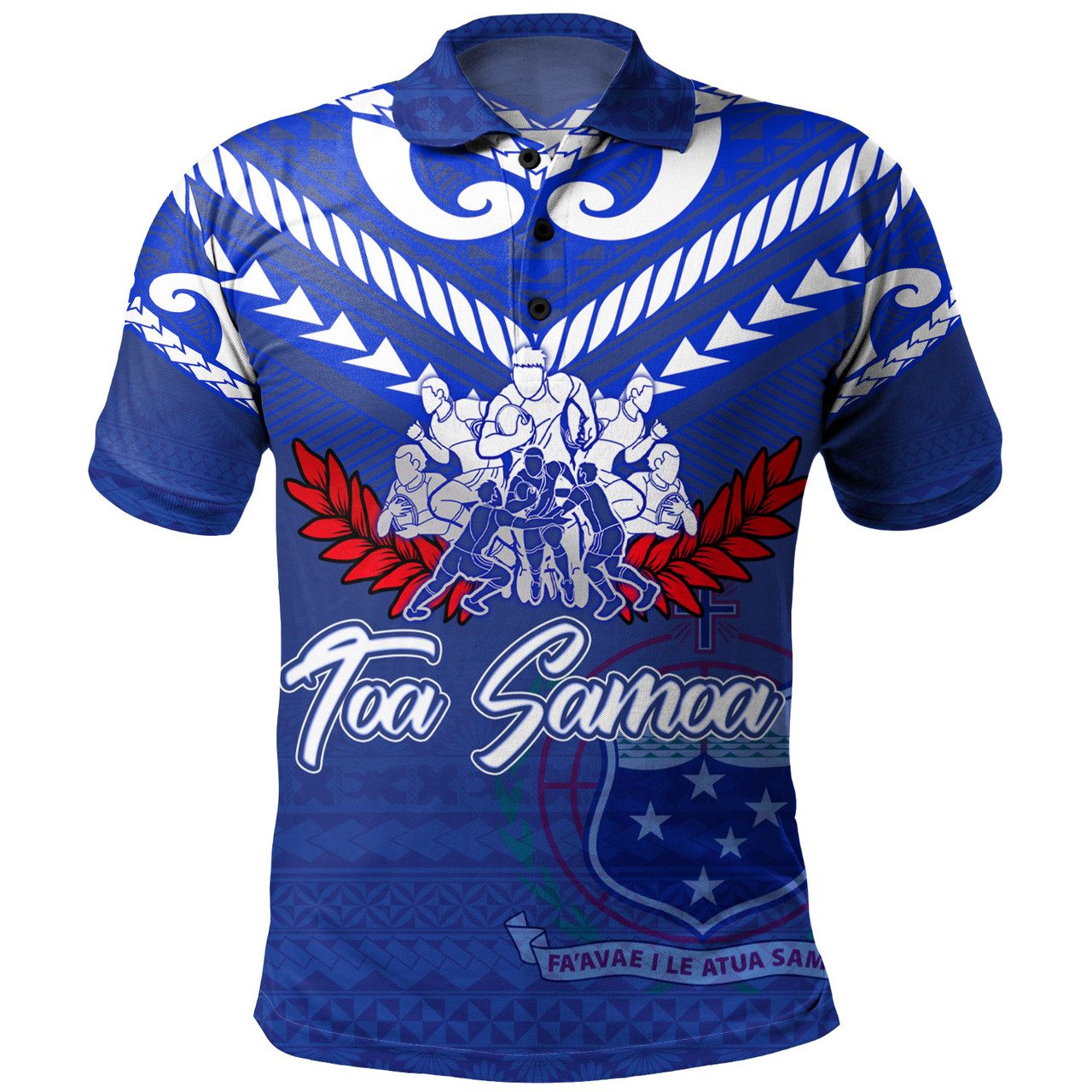 Samoa Polo Shirt Toa Samoa Tribal Pattern