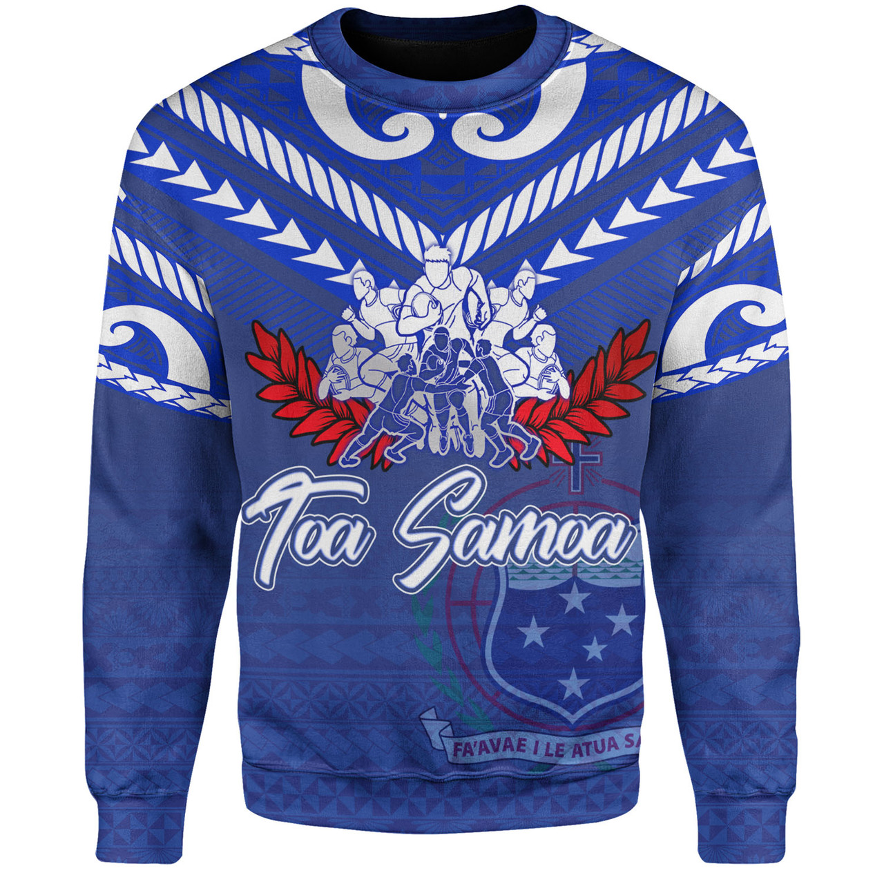 Samoa Sweatshirt Toa Samoa Tribal Pattern