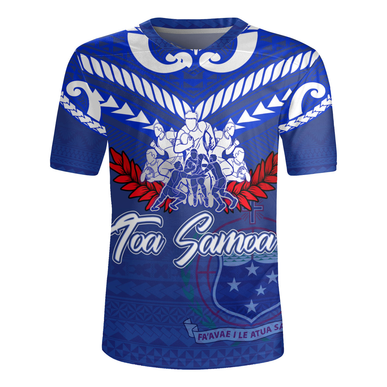 Samoa Rugby Jersey Toa Samoa Tribal Pattern