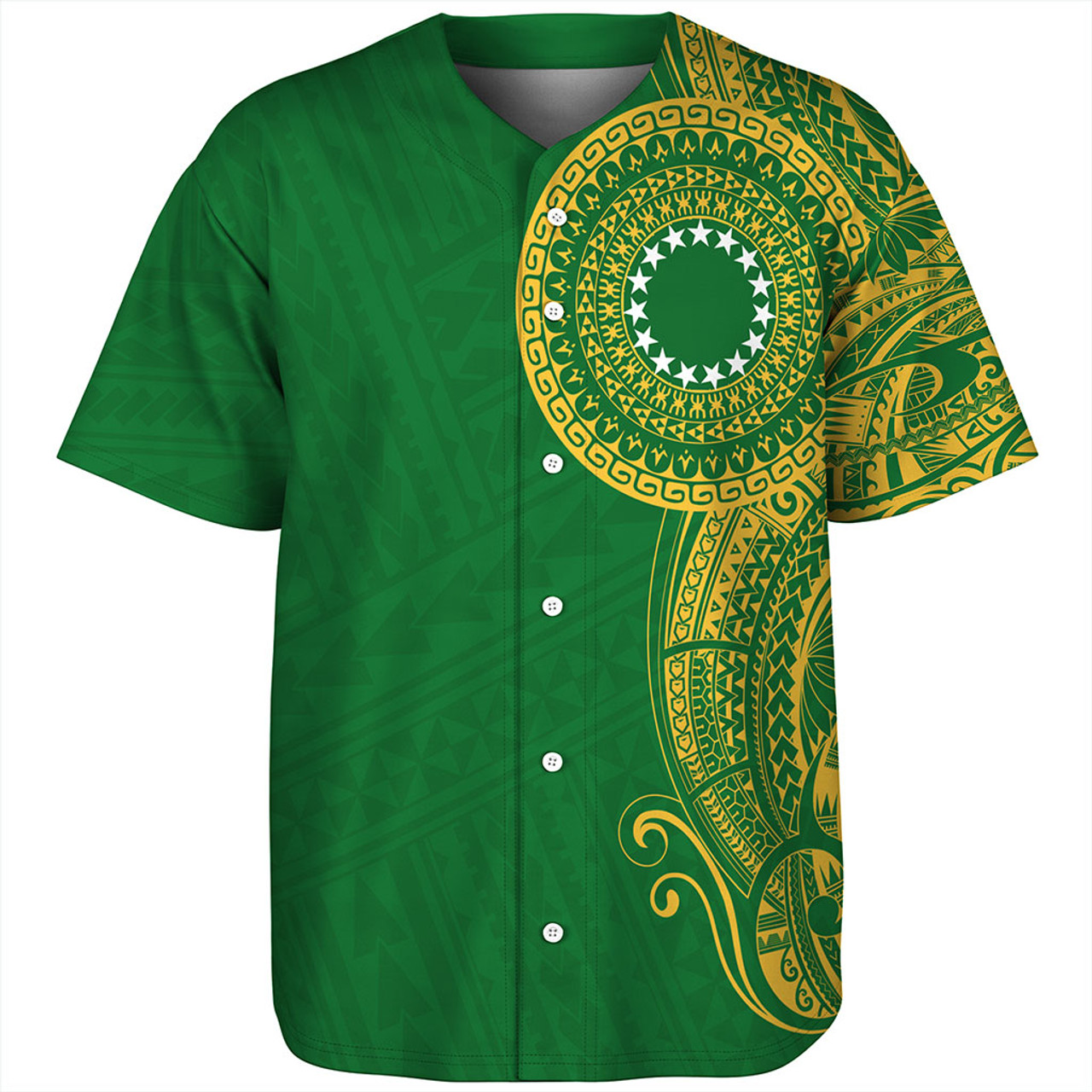 Cook Islands Baseball Shirt Tribal Tattoo Circle