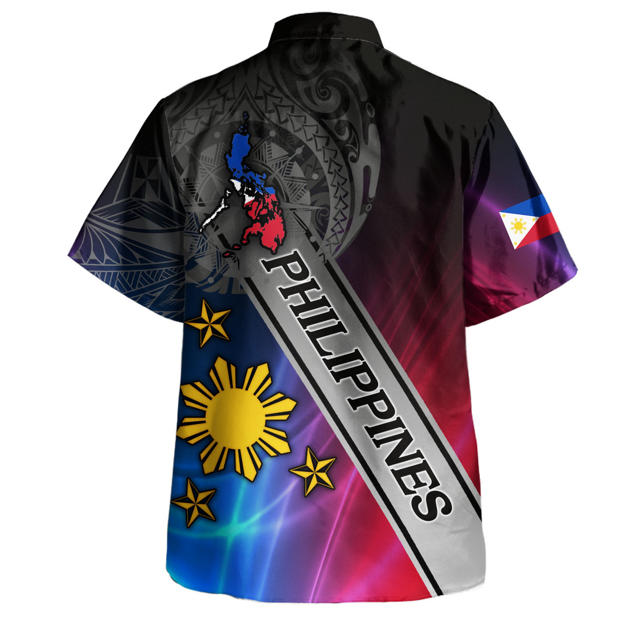 Philippines Filipinos Hawaiian Shirt Seal Map Curve Style