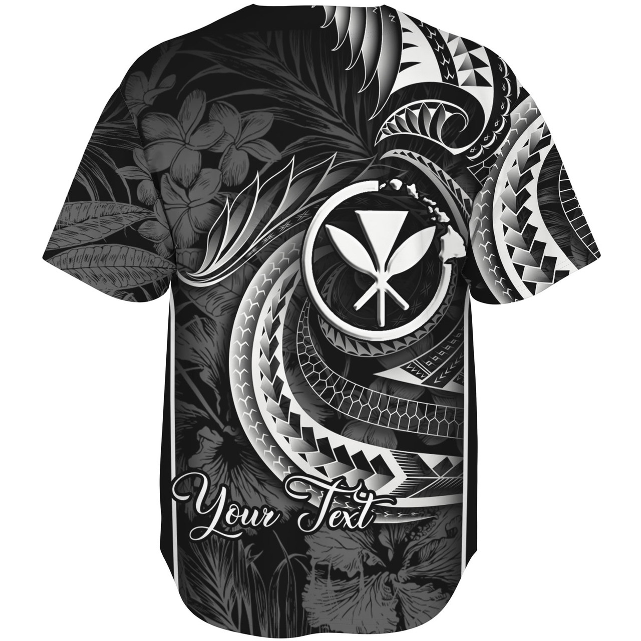 Hawaii Custom Personalised Baseball Shirt Polynesian Patterns Tropical Flowers Curve Style