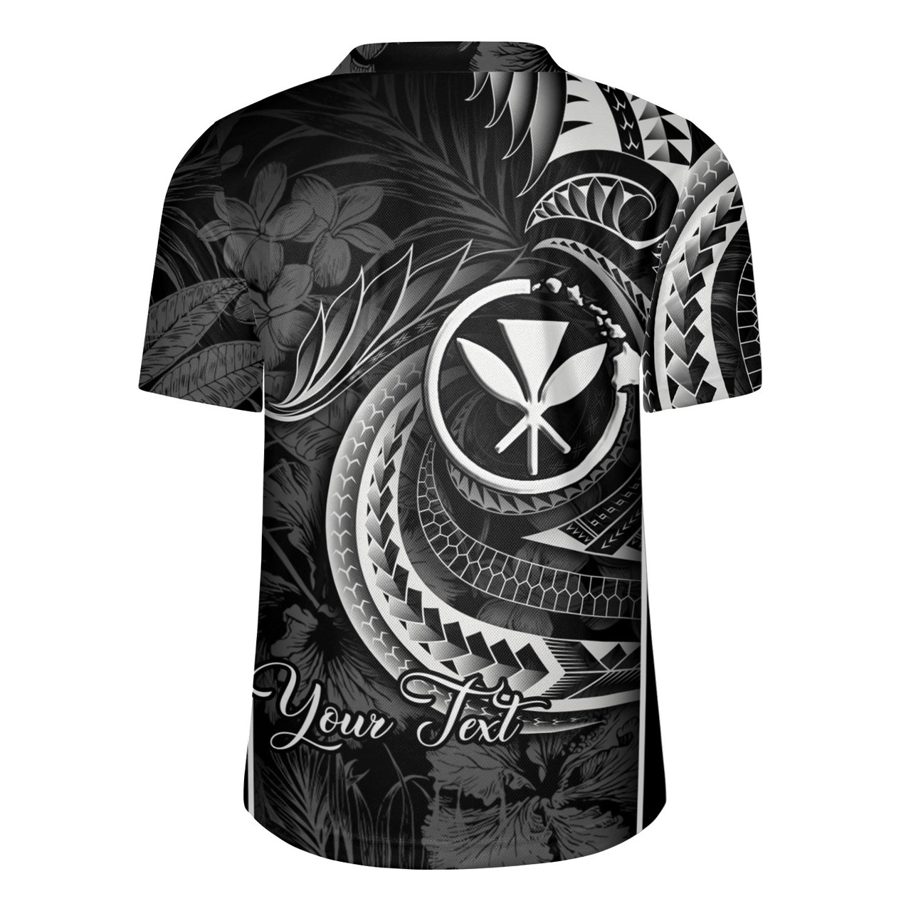 Hawaii Custom Personalised Rugby Jersey Polynesian Patterns Tropical Flowers Curve Style