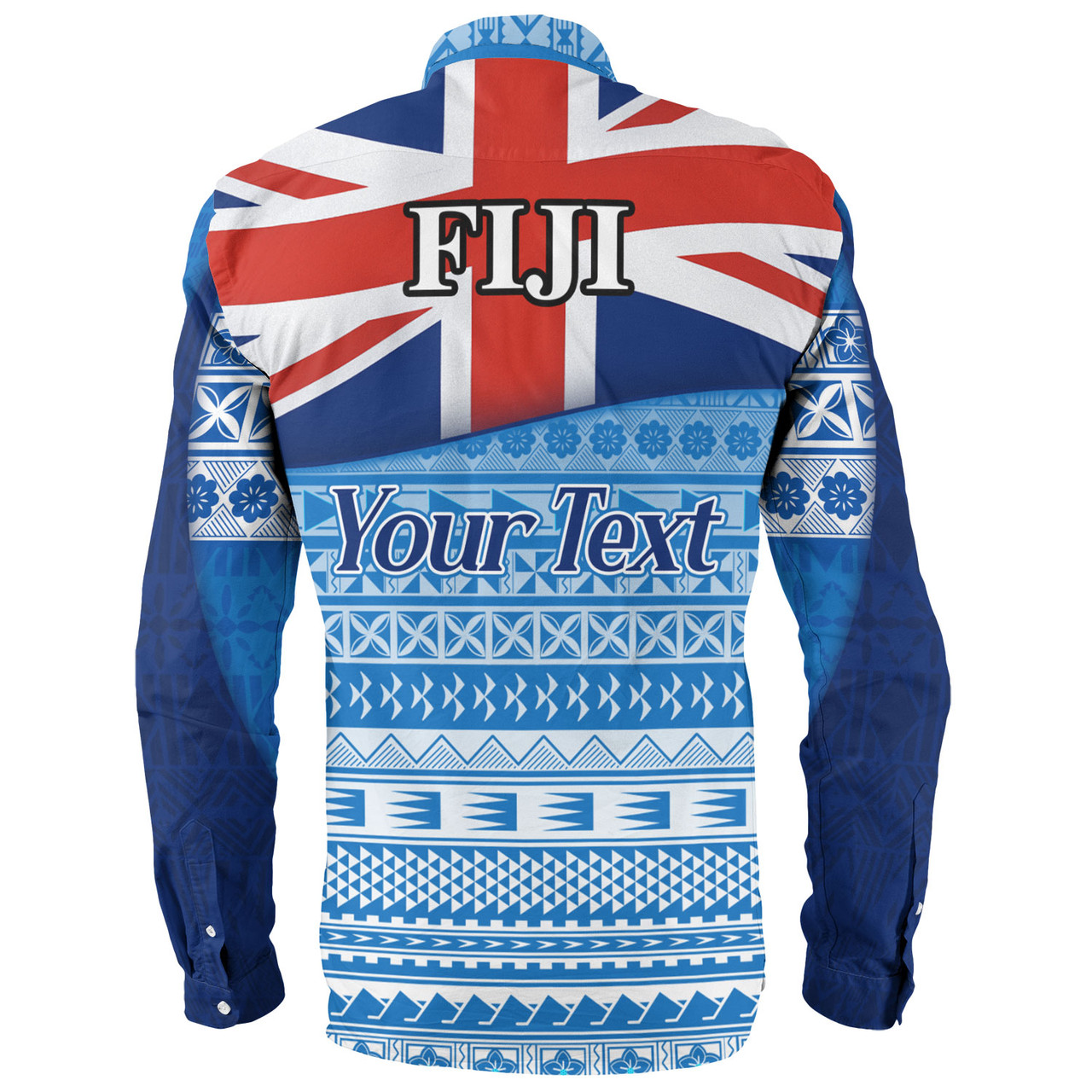 Fiji Long Sleeve Shirt Tapa Fijian Seamless Pattern