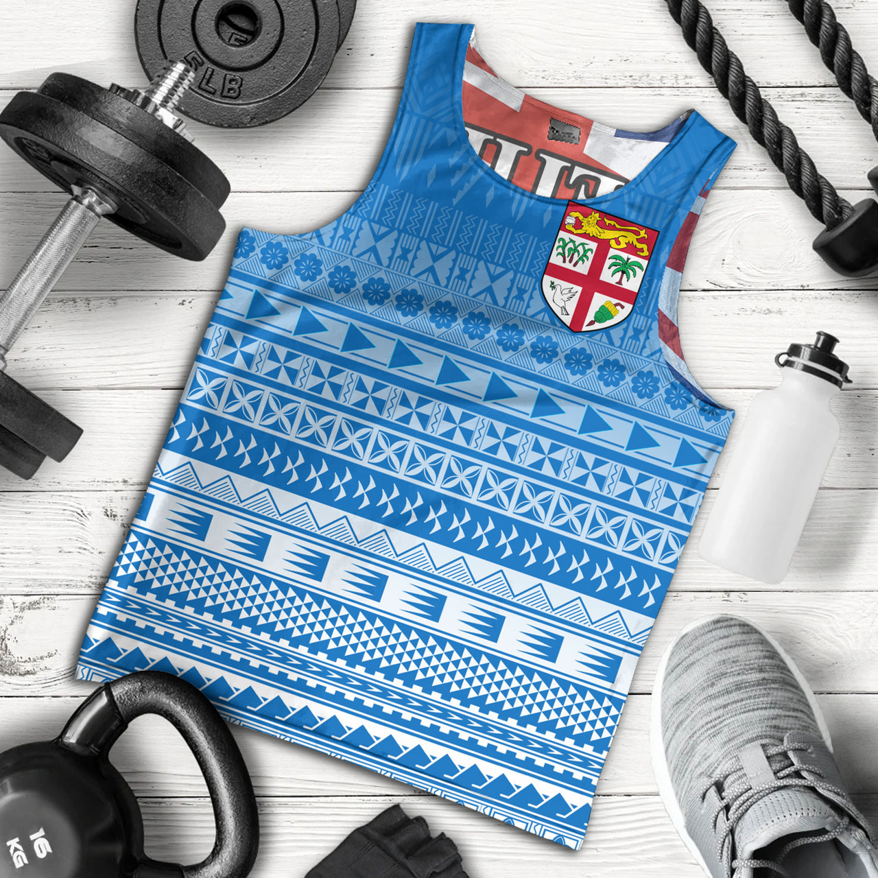 Fiji Tank Top Tapa Fijian Seamless Pattern