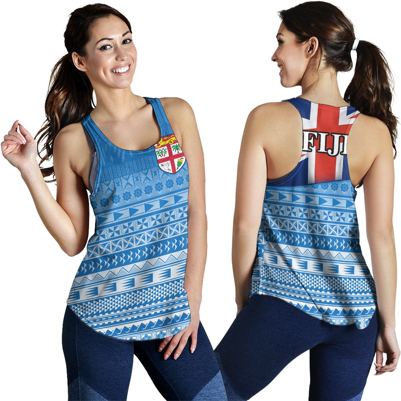 Fiji Women Tank Tapa Fijian Seamless Pattern