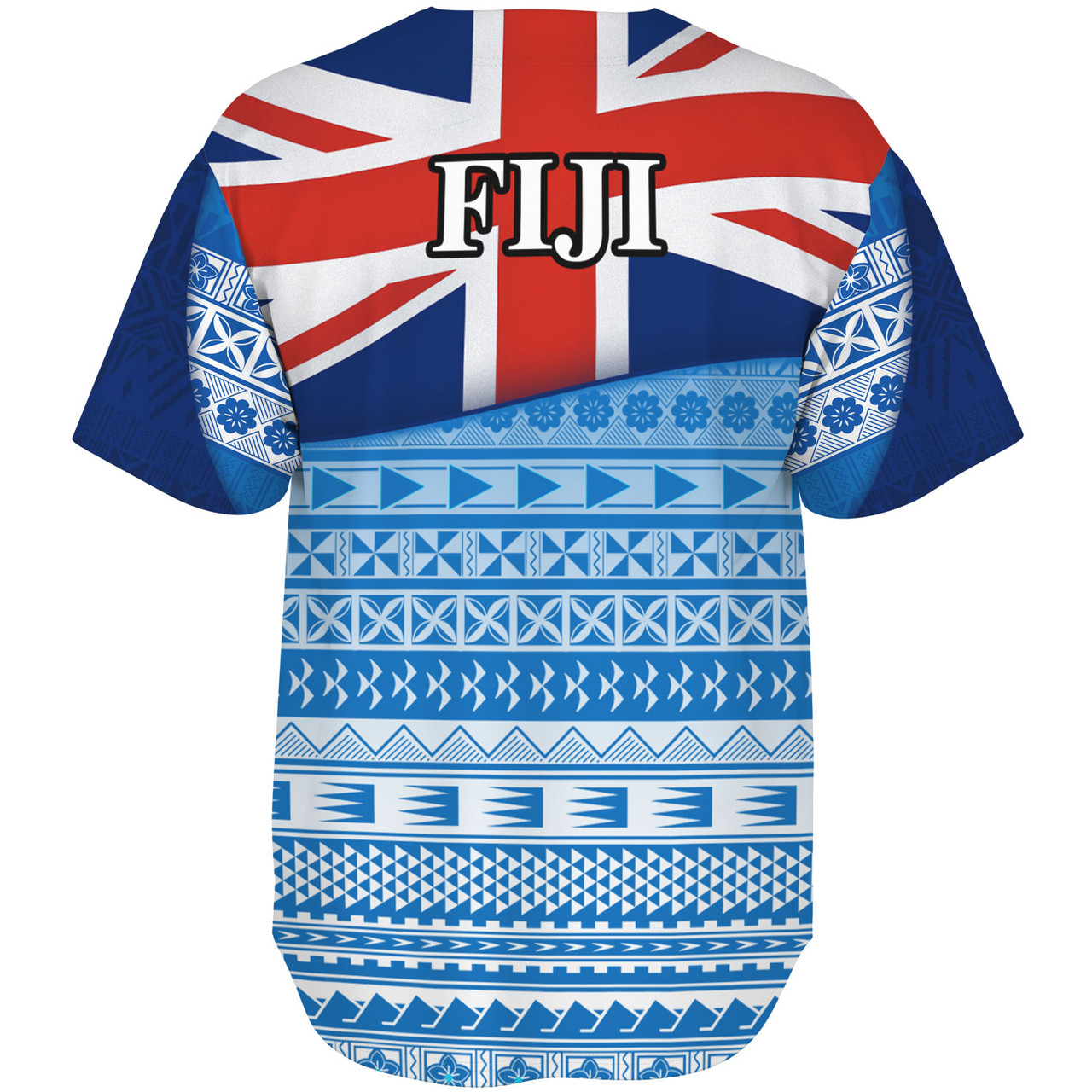 Fiji Custom Personalised Baseball Shirt Tapa Fijian Seamless Pattern