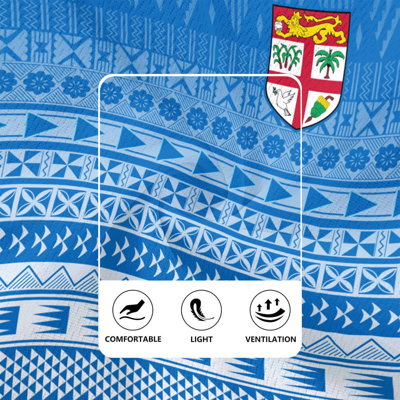Fiji Custom Personalised Rugby Jersey Tapa Fijian Seamless Pattern