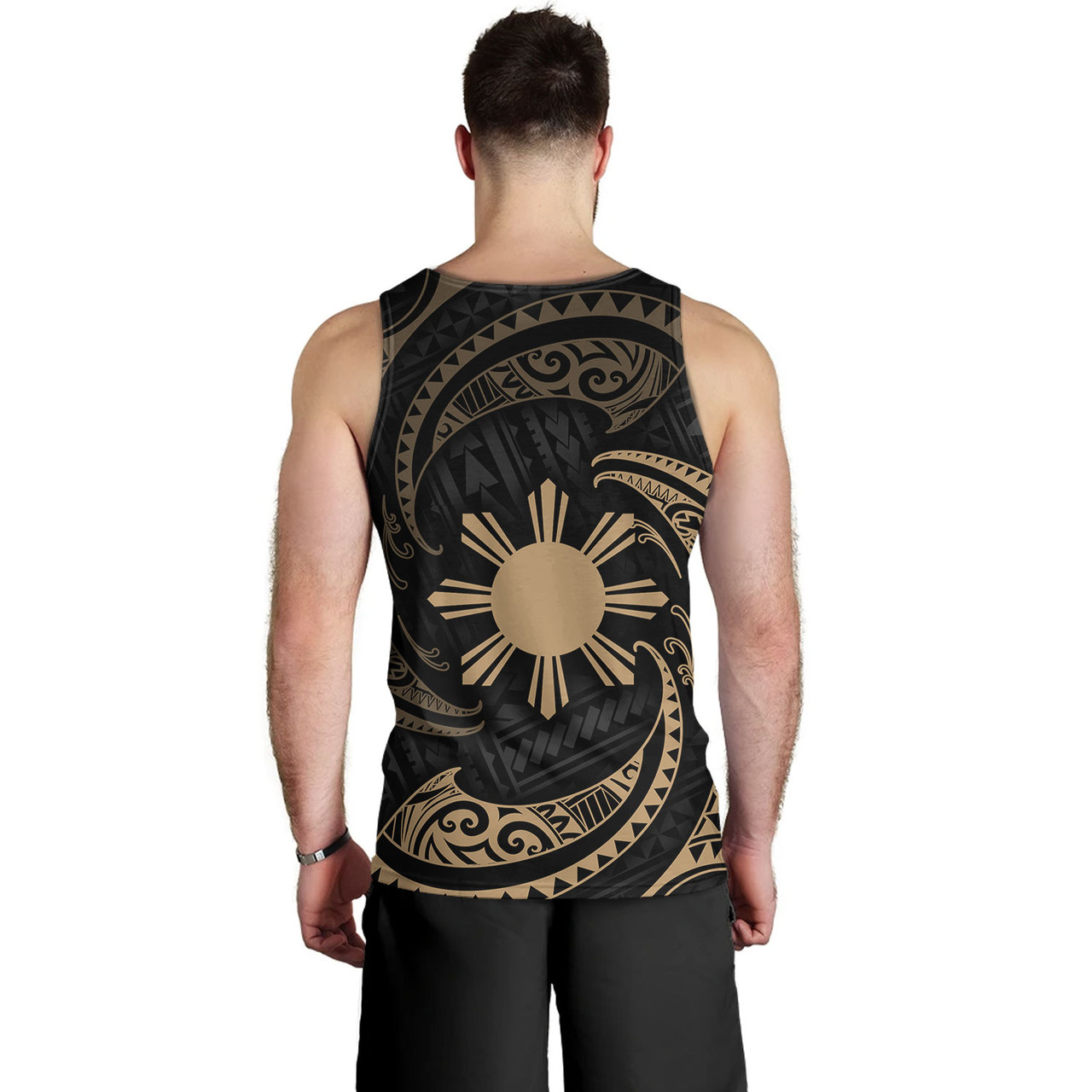 Philippines Filipinos Tank Top Gold Tribal Wave