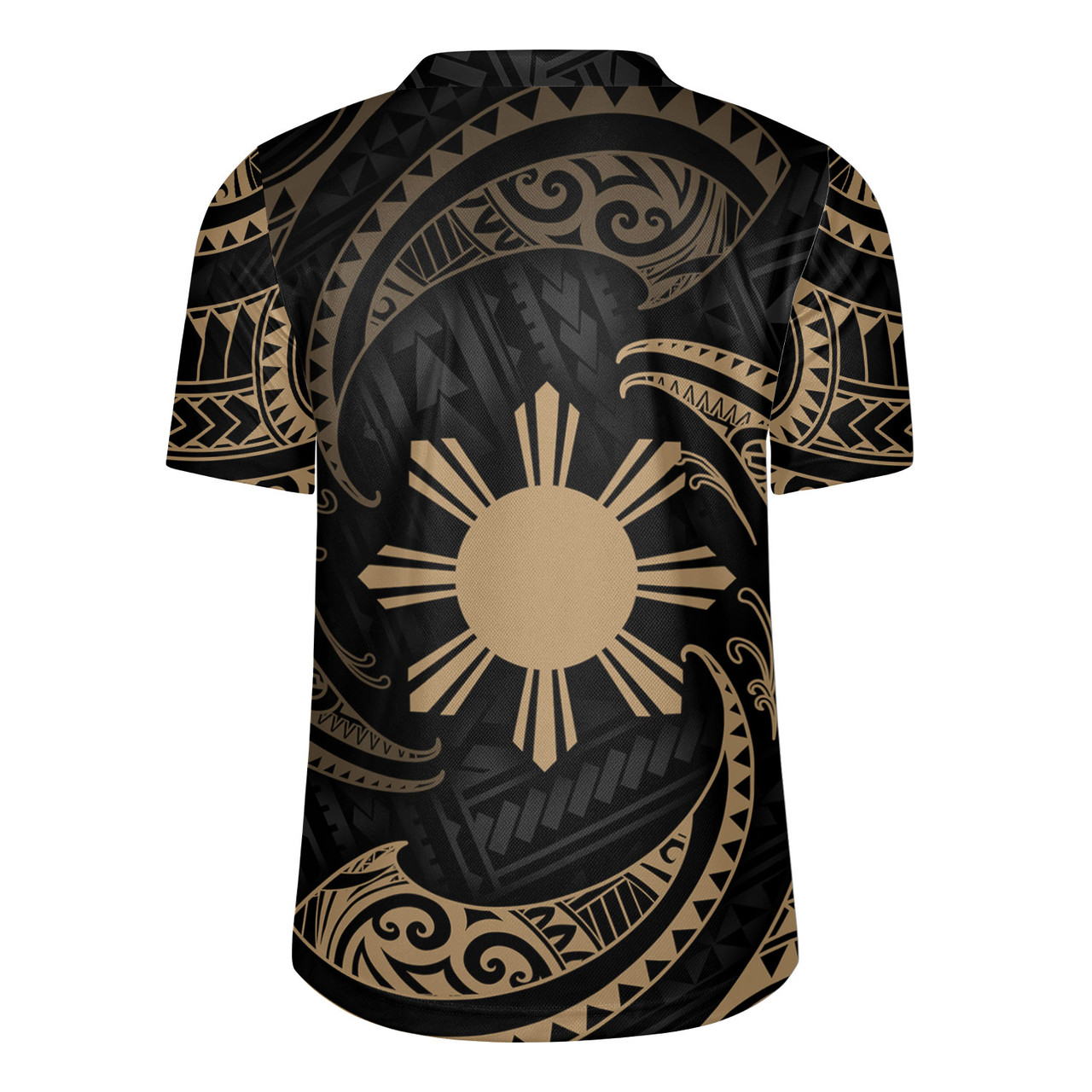 Philippines Filipinos Rugby Jersey Gold Tribal Wave