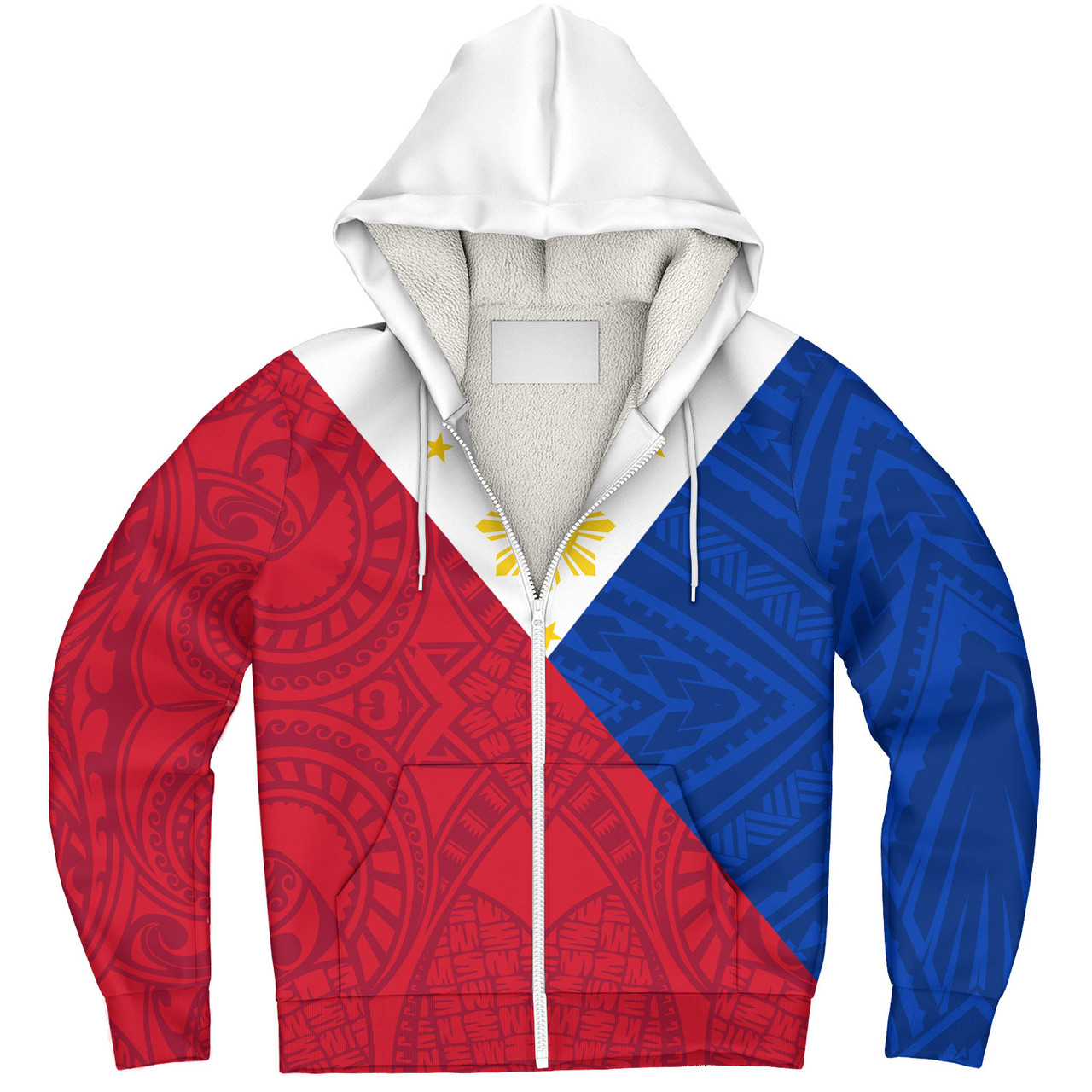 Philippines Filipinos Sherpa Hoodie Flag Style