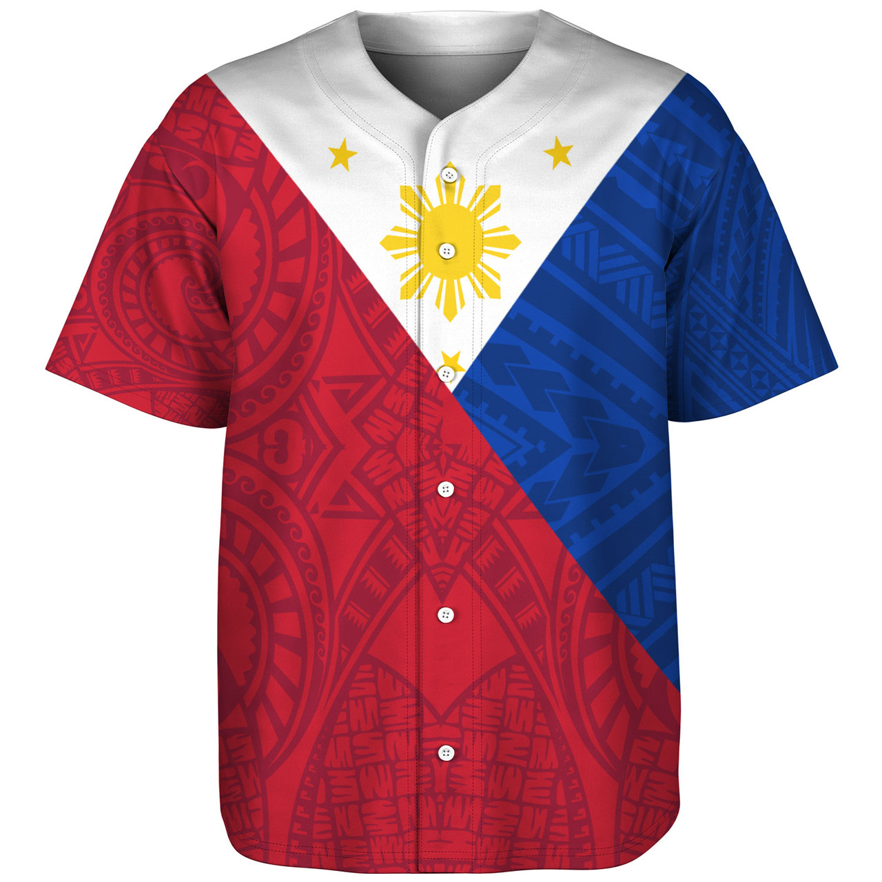 Philippines Filipinos Baseball Shirt Flag Style