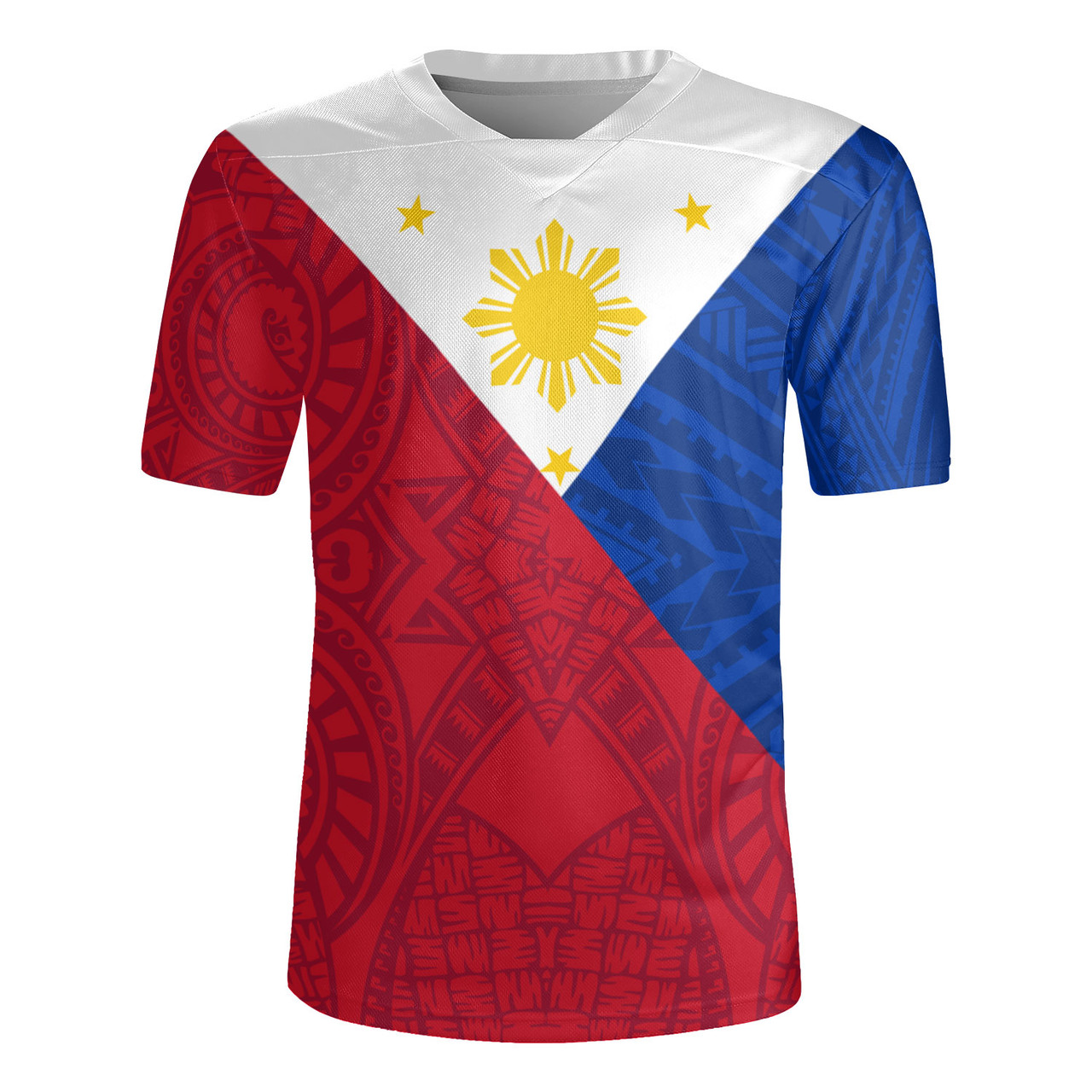 Philippines Filipinos Rugby Jersey Flag Style