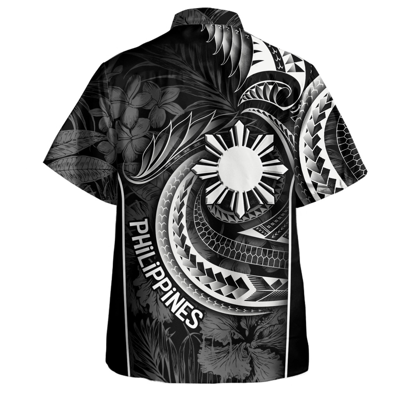 Philippines Filipinos Custom Personalised Hawaiian Shirt Sun Tribal Patterns Tropical Flowers Curve Style