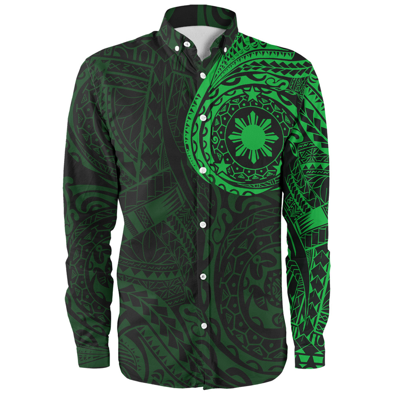 Philippines Filipinos Polynesian Tattoo Style Long Sleeve Shirt