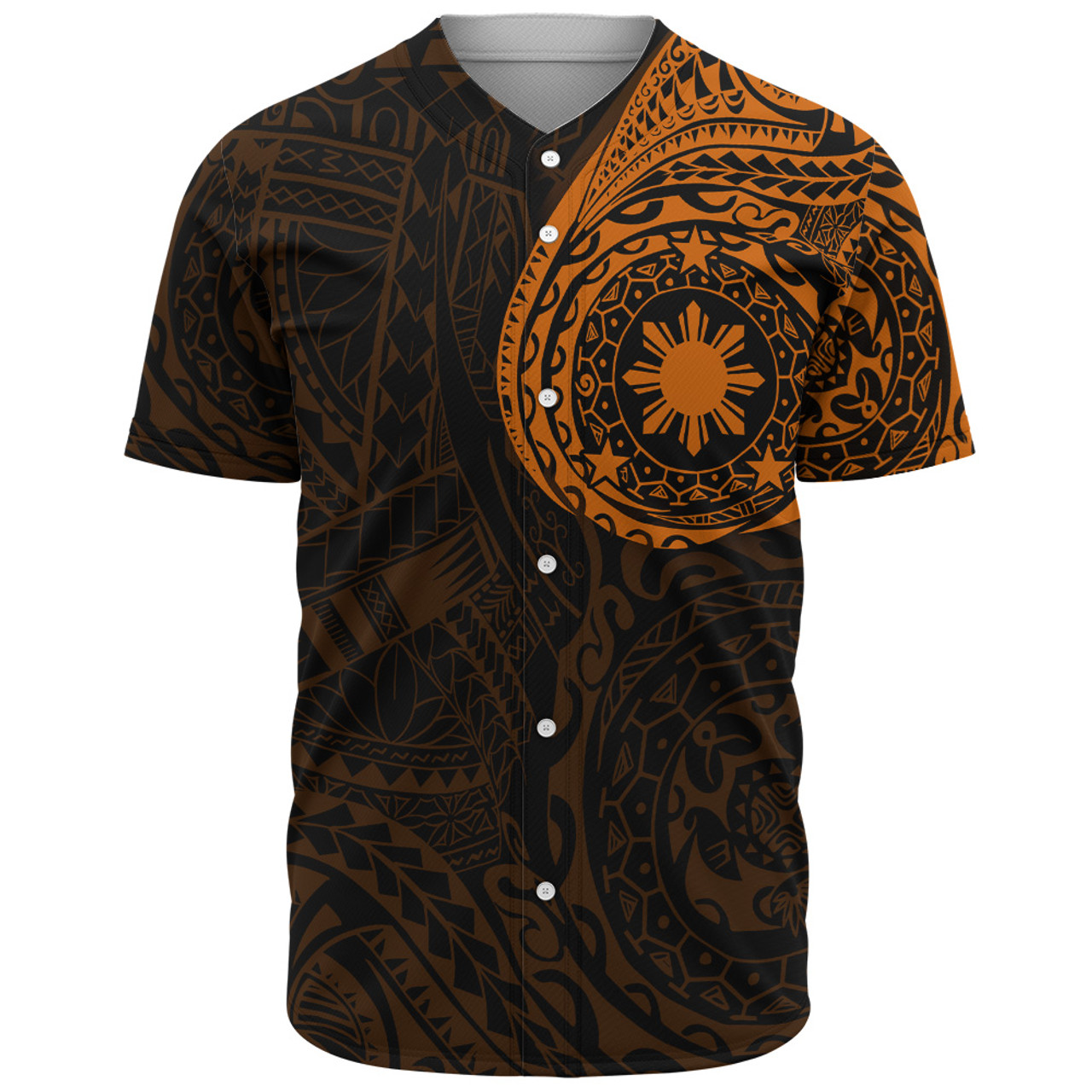 Philippines Filipinos Polynesian Tattoo Style Baseball Shirt